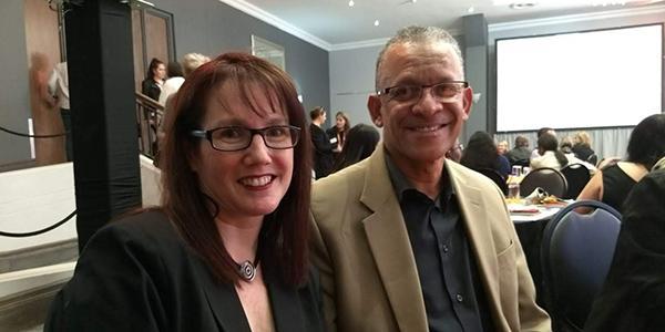 Dr Paula Barnard Ashton, Wits eZone manager, and Prof. Andrew Crouch Wits DVCAcademic at Learning Idols 2018.